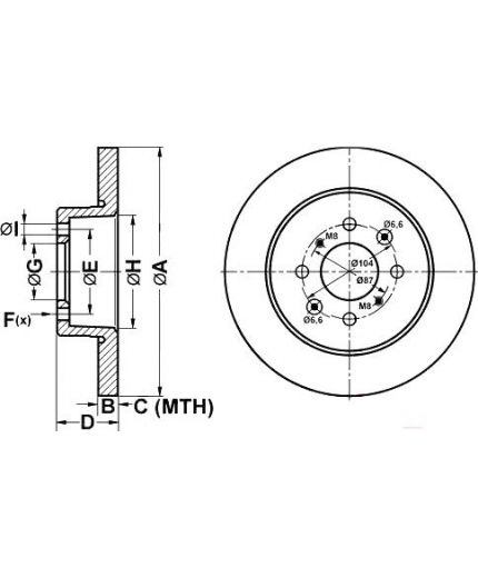 ATE Тормозной диск задний