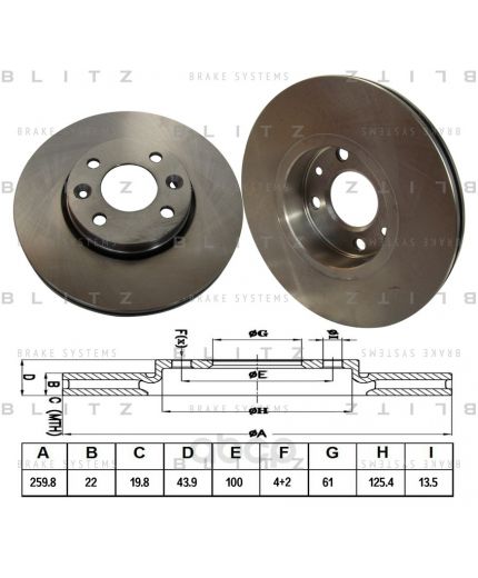 BLITZ Тормозной диск