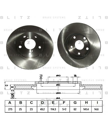 BLITZ Тормозной диск