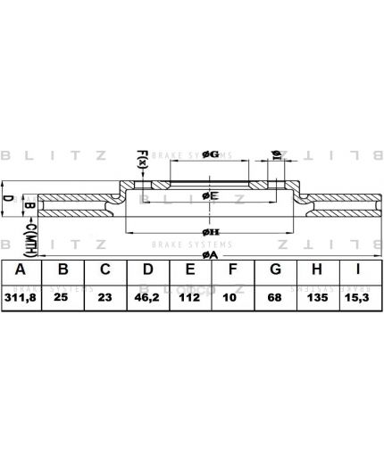 BLITZ Тормозной диск