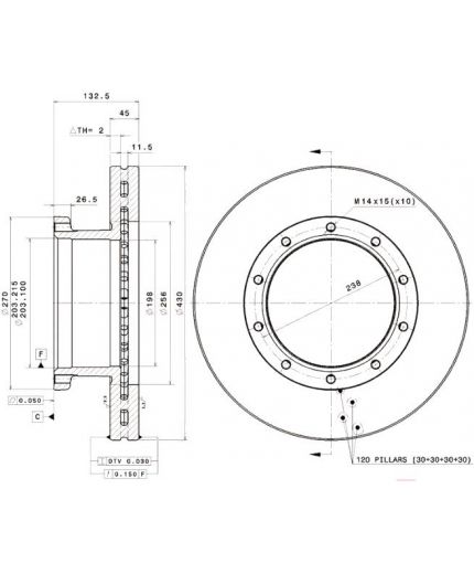 BREMBO Тормозной диск