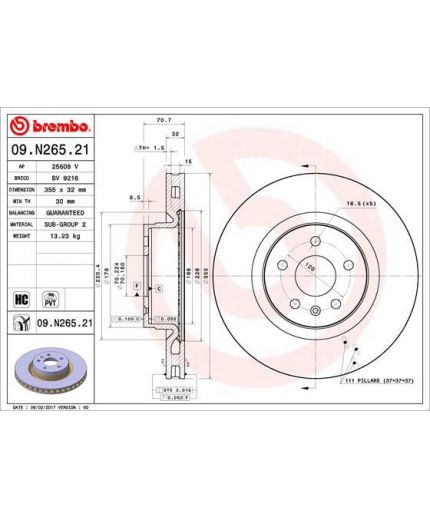 BREMBO Тормозной диск передний