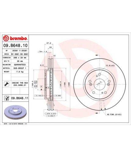 BREMBO Тормозной диск передний