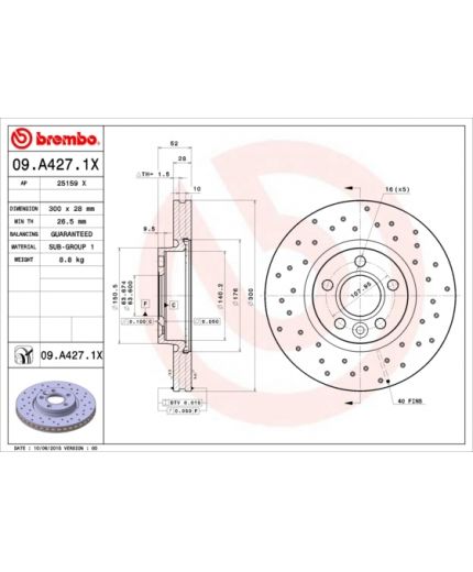 BREMBO Тормозной диск передний