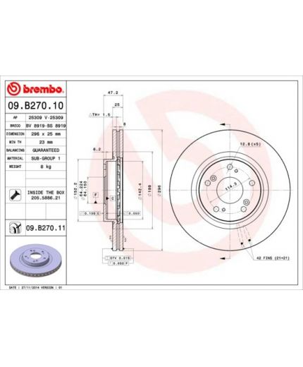 BREMBO Тормозной диск