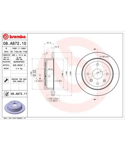 BREMBO Тормозной диск