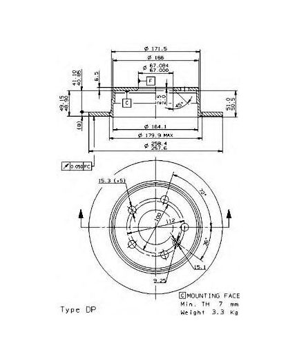 BREMBO Тормозной диск