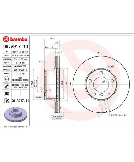 BREMBO Тормозной диск