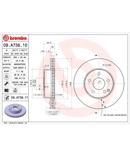 BREMBO Тормозной диск