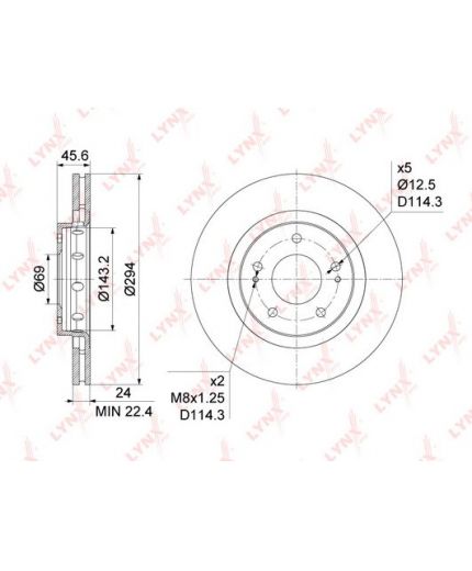 Lynxauto Тормозной диск