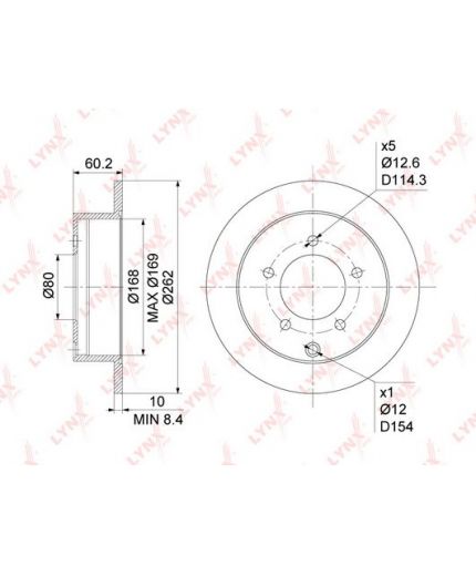 Lynxauto Тормозной диск