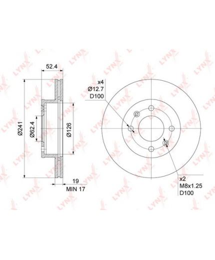 Lynxauto Тормозной диск