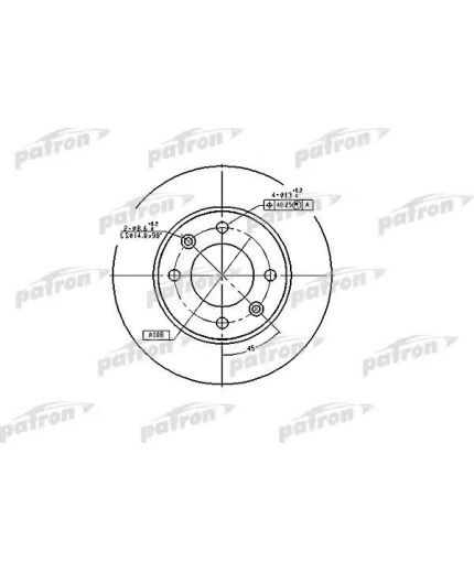 Patron Тормозной диск задний
