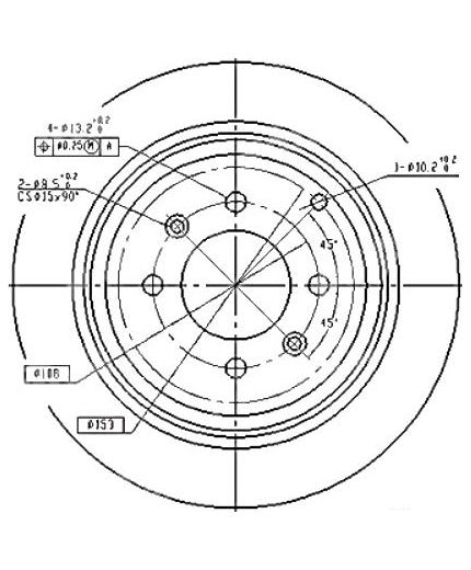 Patron Тормозной диск задний