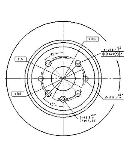 Patron Тормозной диск задний