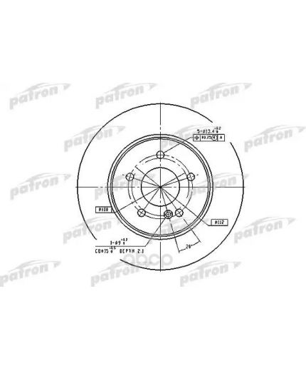Patron Тормозной диск задний