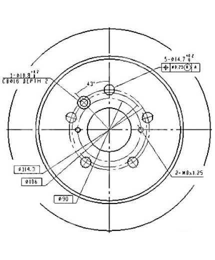 Patron Тормозной диск задний