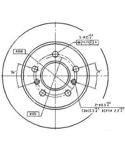 Patron Тормозной диск задний