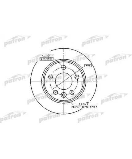 Patron Тормозной диск задний
