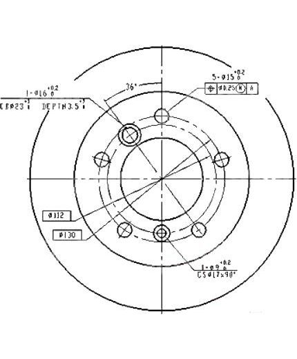 Patron Тормозной диск задний