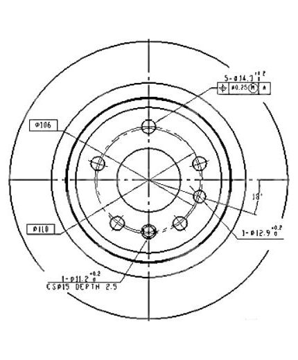 Patron Тормозной диск задний