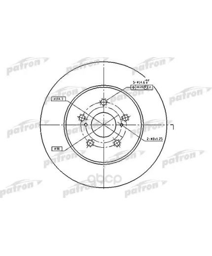 Patron Тормозной диск передний Фото 2