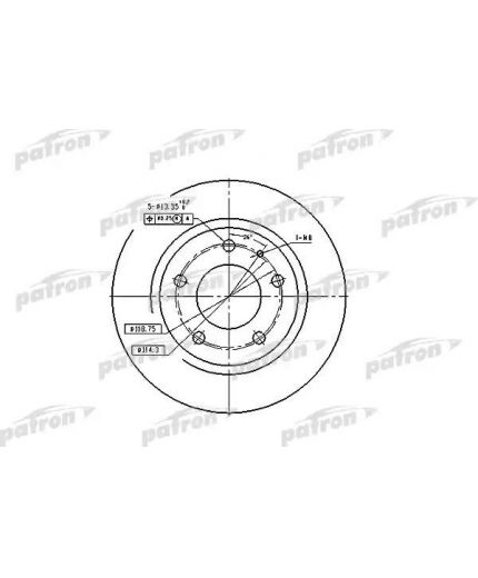Patron Тормозной диск задний Фото 2