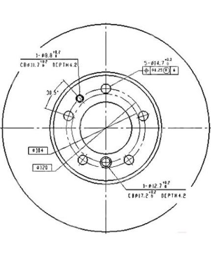 Patron Тормозной диск передний