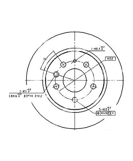 Patron Тормозной диск задний