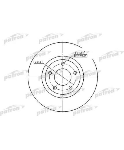 Patron Тормозной диск передний Фото 2