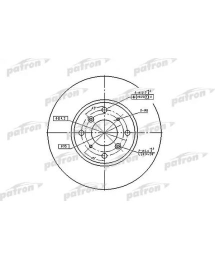 Patron Тормозной диск передний Фото 2