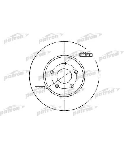 Patron Тормозной диск передний Фото 2