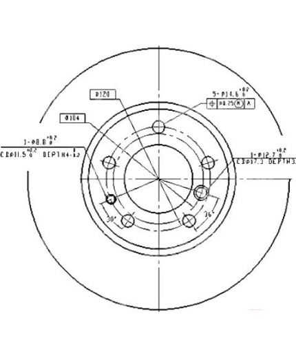Patron Тормозной диск передний