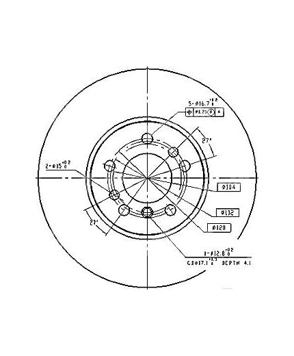 Patron Тормозной диск передний