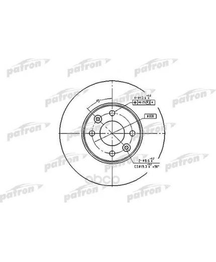 Patron Тормозной диск передний