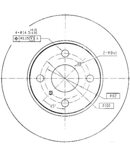 Patron Тормозной диск передний