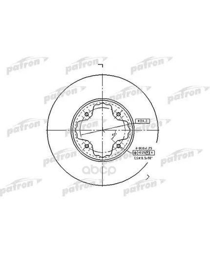 Patron Тормозной диск передний Фото 2