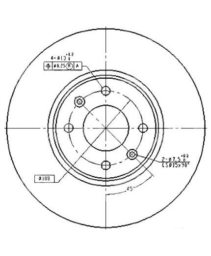 Patron Тормозной диск передний