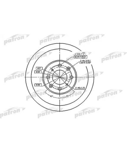 Patron Тормозной диск передний