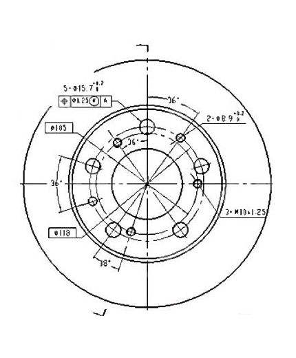 Patron Тормозной диск передний