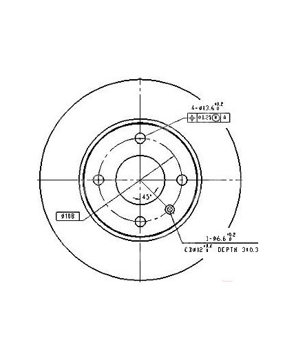 Patron Тормозной диск передний