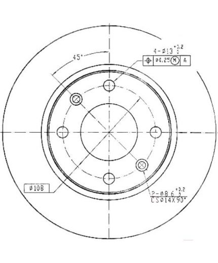 Patron Тормозной диск передний
