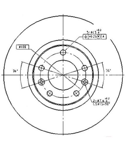 Patron Тормозной диск передний
