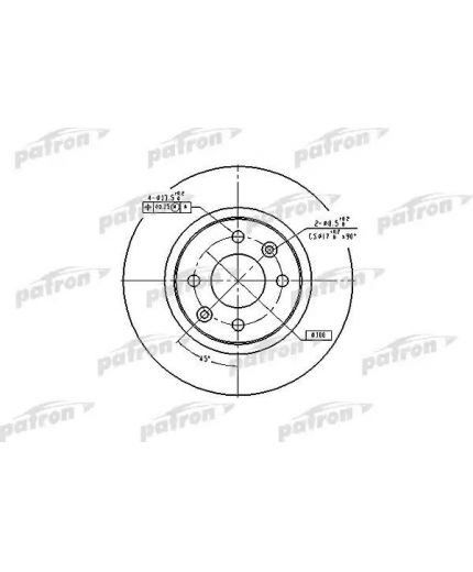 Patron Тормозной диск передний