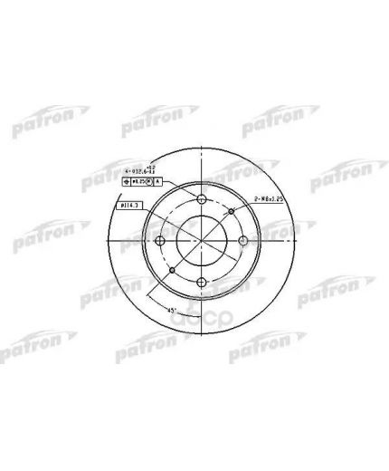 Patron Тормозной диск передний