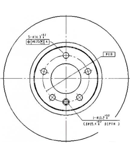 Patron Тормозной диск передний