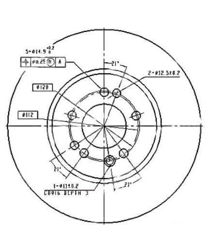 Patron Тормозной диск передний
