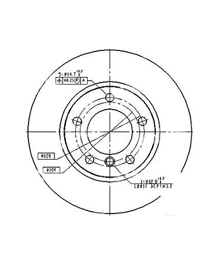 Patron Тормозной диск передний