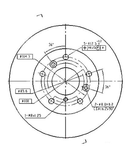 Patron Тормозной диск передний