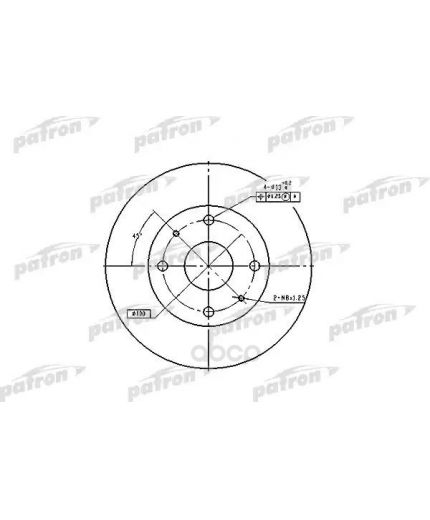 Patron Тормозной диск передний